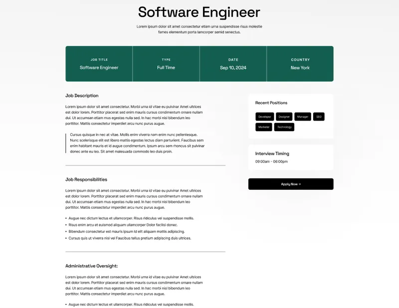 Career Details Screenshot