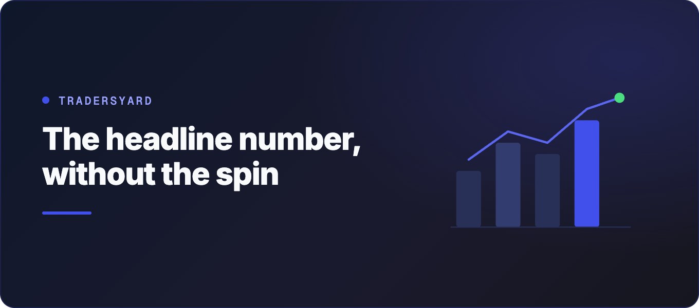 The headline number, without the spin