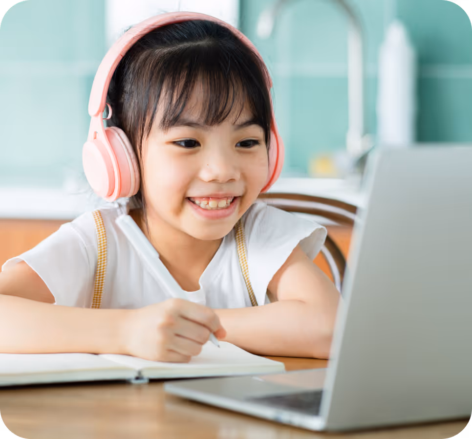 A child works through a task on a digital screen, as part of an IEE (Independent educational evaluation) in Orange County 