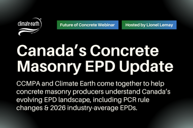 Canada's Concrete Masonry EPD Update Webinar