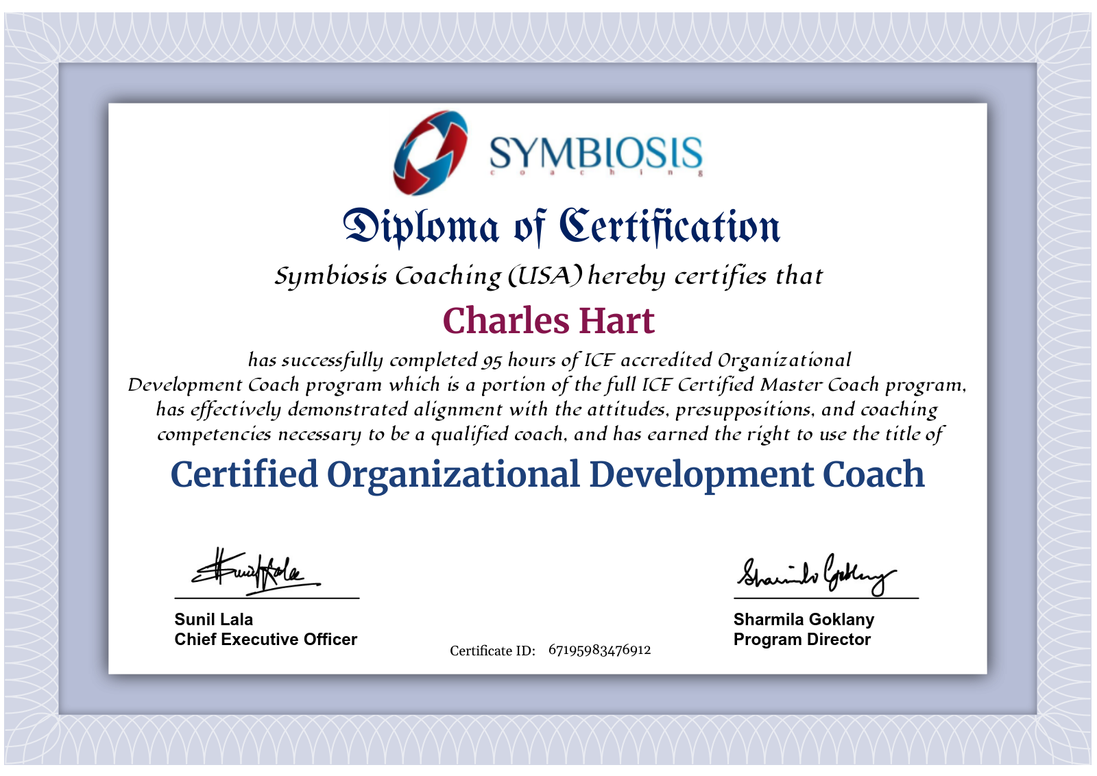 Symbiosis Coaching certification for Organizational Development Coach