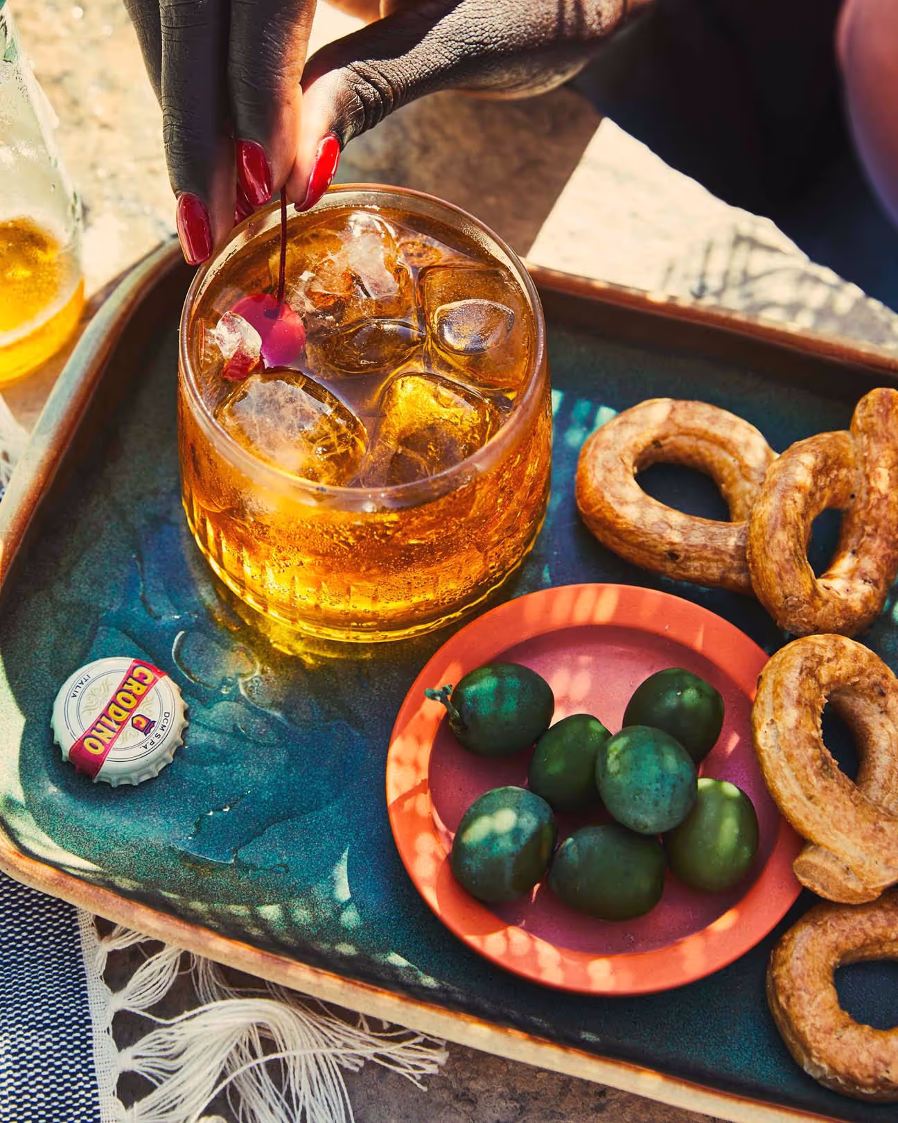 Polished drink photography by a Toronto photographer, capturing every droplet and bubble with meticulous detail, creating high-quality images for commercial and branding purposes.