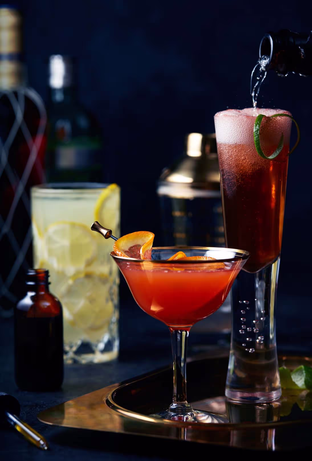 Dynamic drink photography by a Toronto-based photographer, showcasing vibrant beverages with striking detail and composition, perfect for commercial advertising and brand campaigns