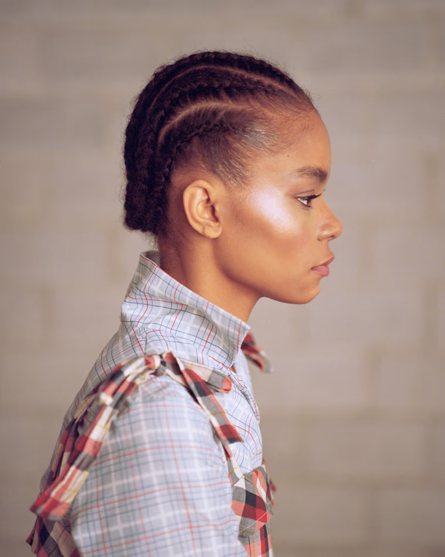 This exceptional beauty photograph, captured by a commercial photographer, features flawless makeup, skin textures, and creative lighting, designed to engage and captivate in commercial advertising