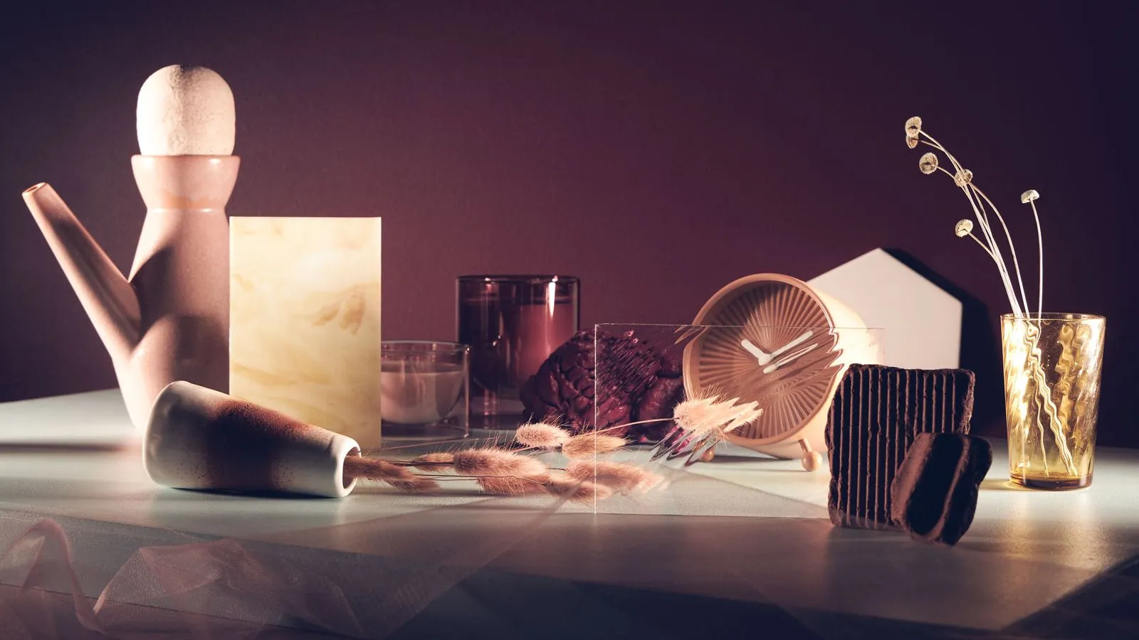 An elegant still life photograph capturing the subtle beauty of inanimate objects, skillfully shot by a talented photographer with a focus on textures and shadows