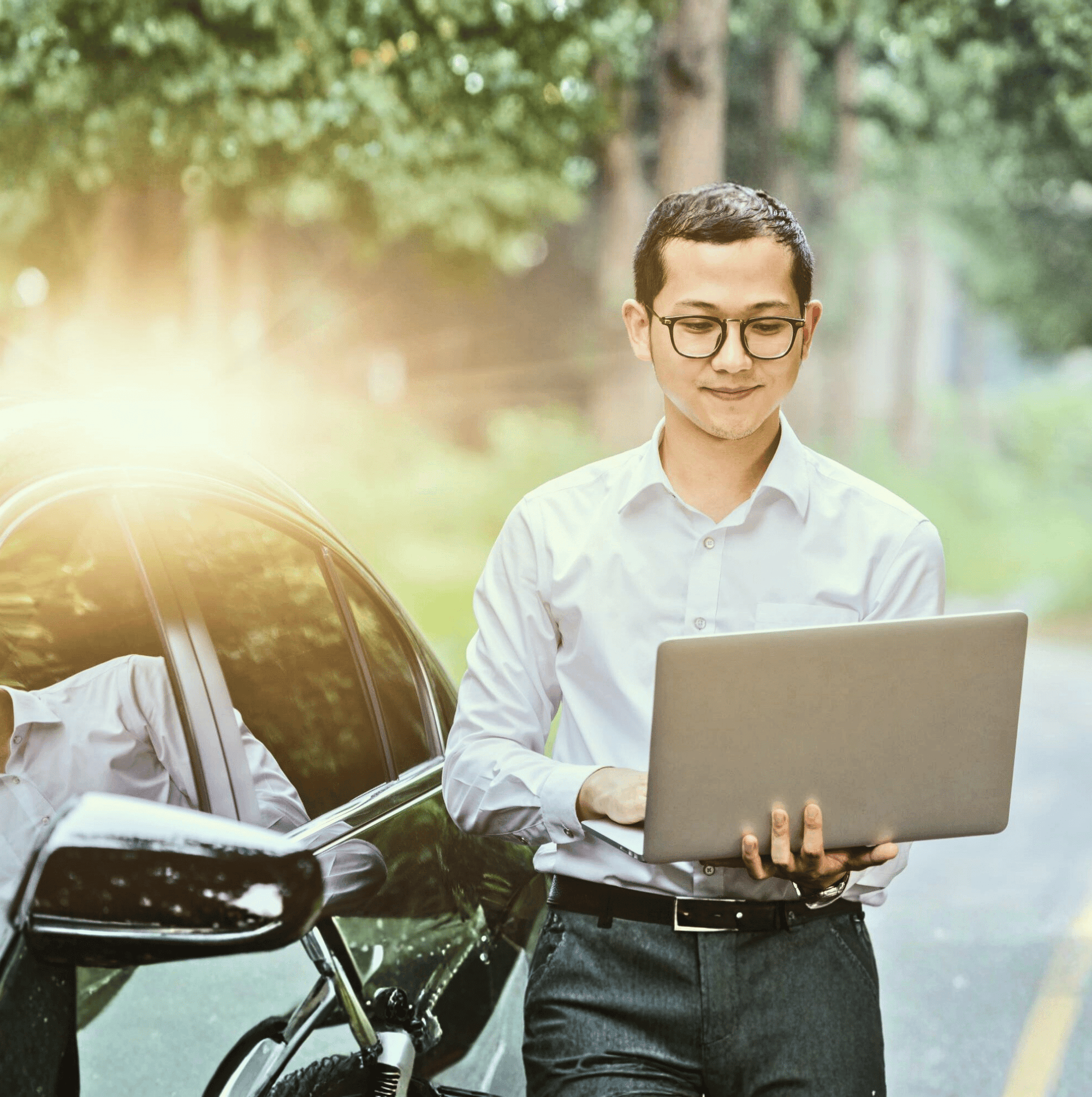 Professional with laptop