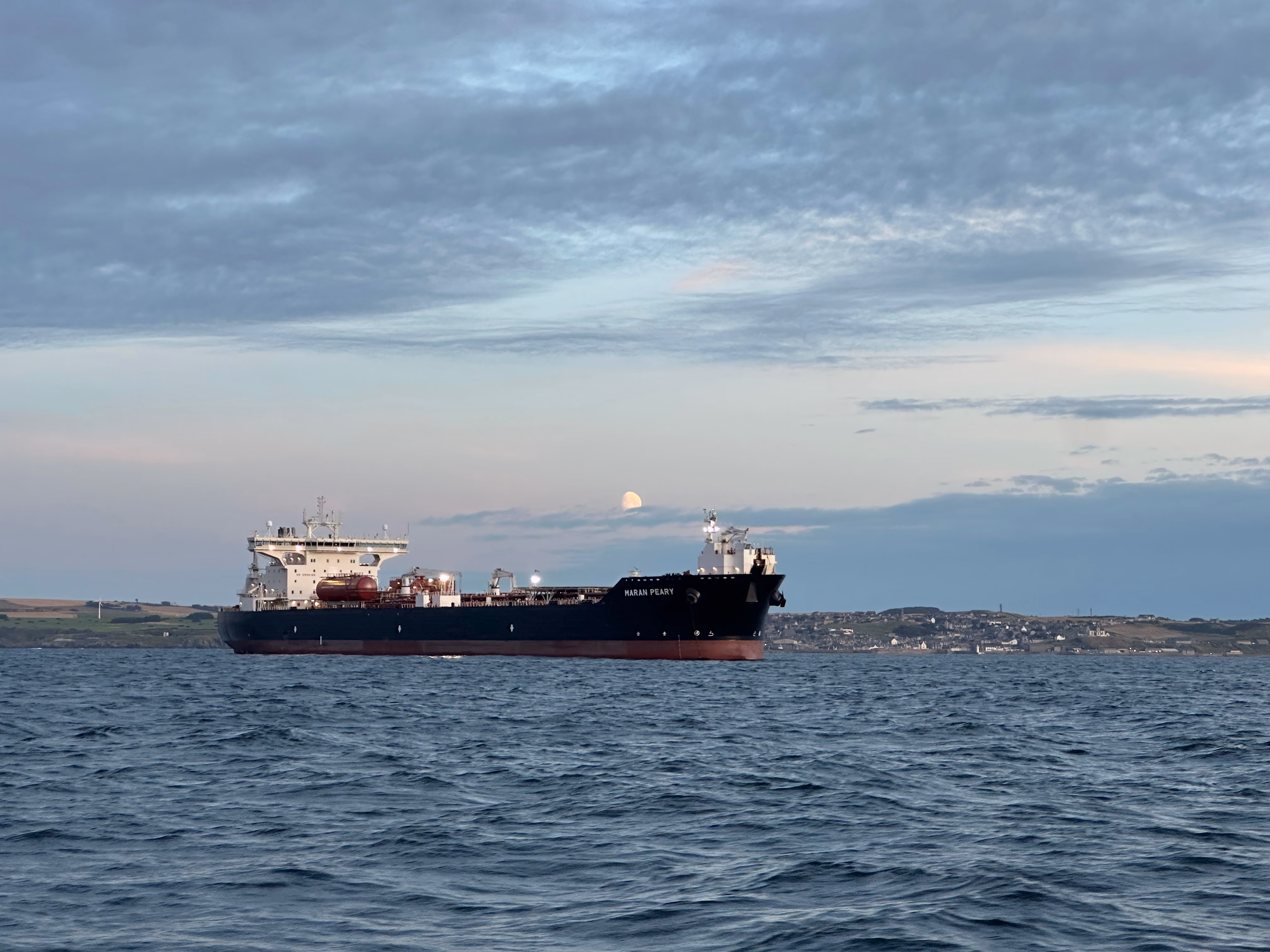 Tanker op open zee