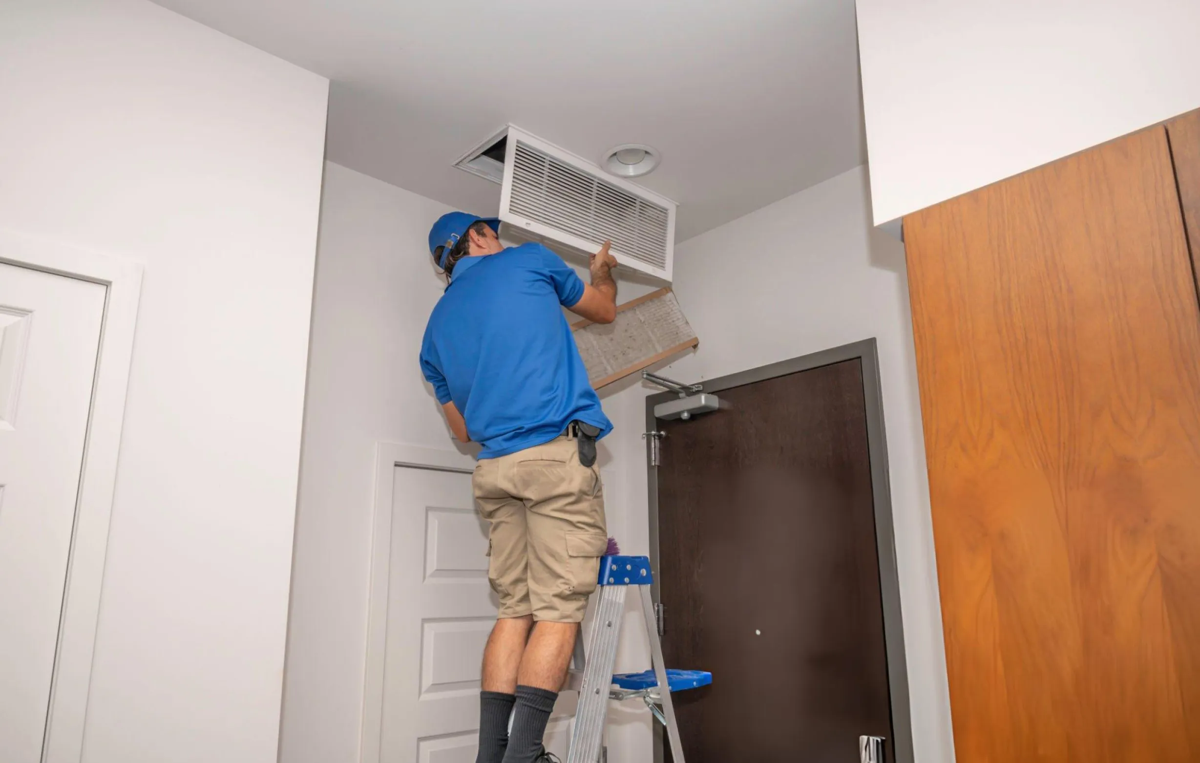 Whole-home air purification system installed by Texas Air Mechanics technician