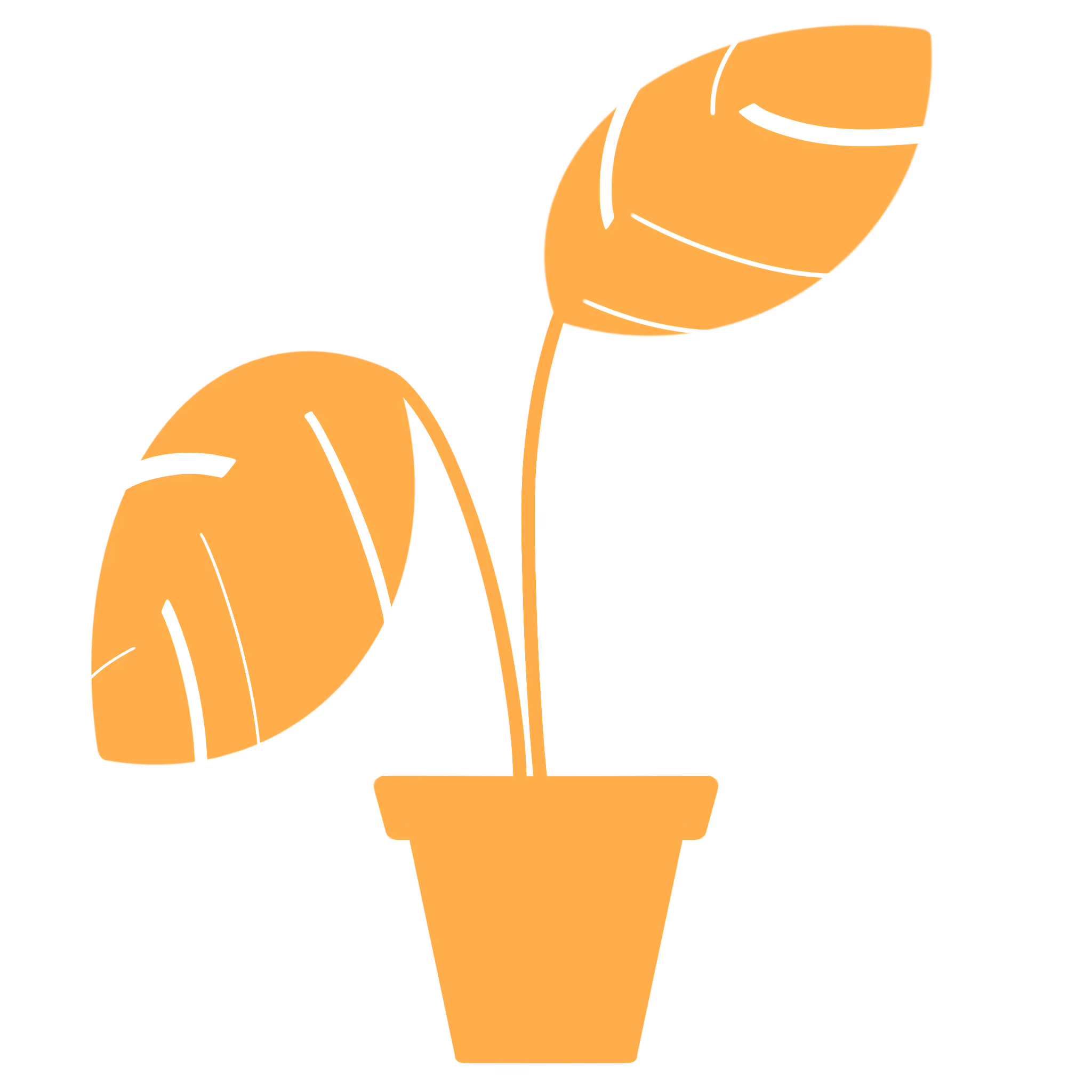 a hand-drawn graphic of an elephant ear plant