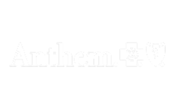Anthem company logo with blue cross and shield icons.