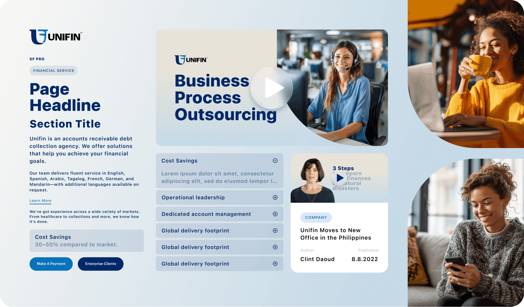 A screen showcasing the UI design.