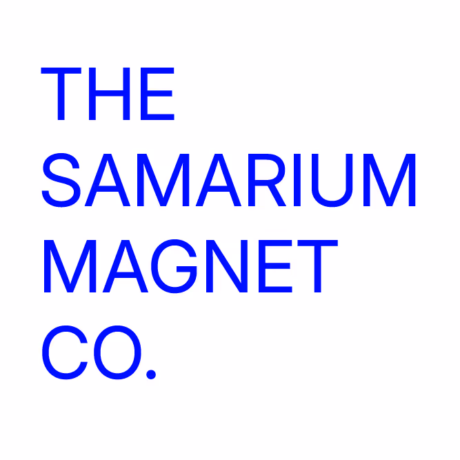 The Samarium Magnet Company Logo in Industrial Indigo Blue