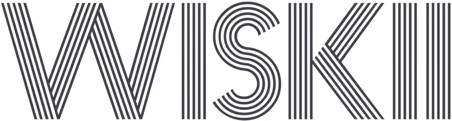 The word 'WISkii' written in a stylized font with multiple black parallel lines forming each letter.