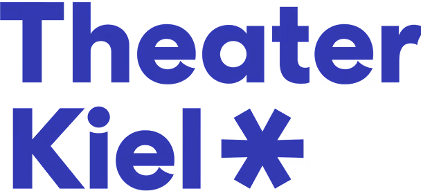 "Theater Kiel" text logo in bold blue letters with an asterisk symbol.