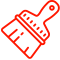 brush icon in red colour