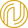 Circular icon with abstract geometric lines forming a stylized letter R and U.