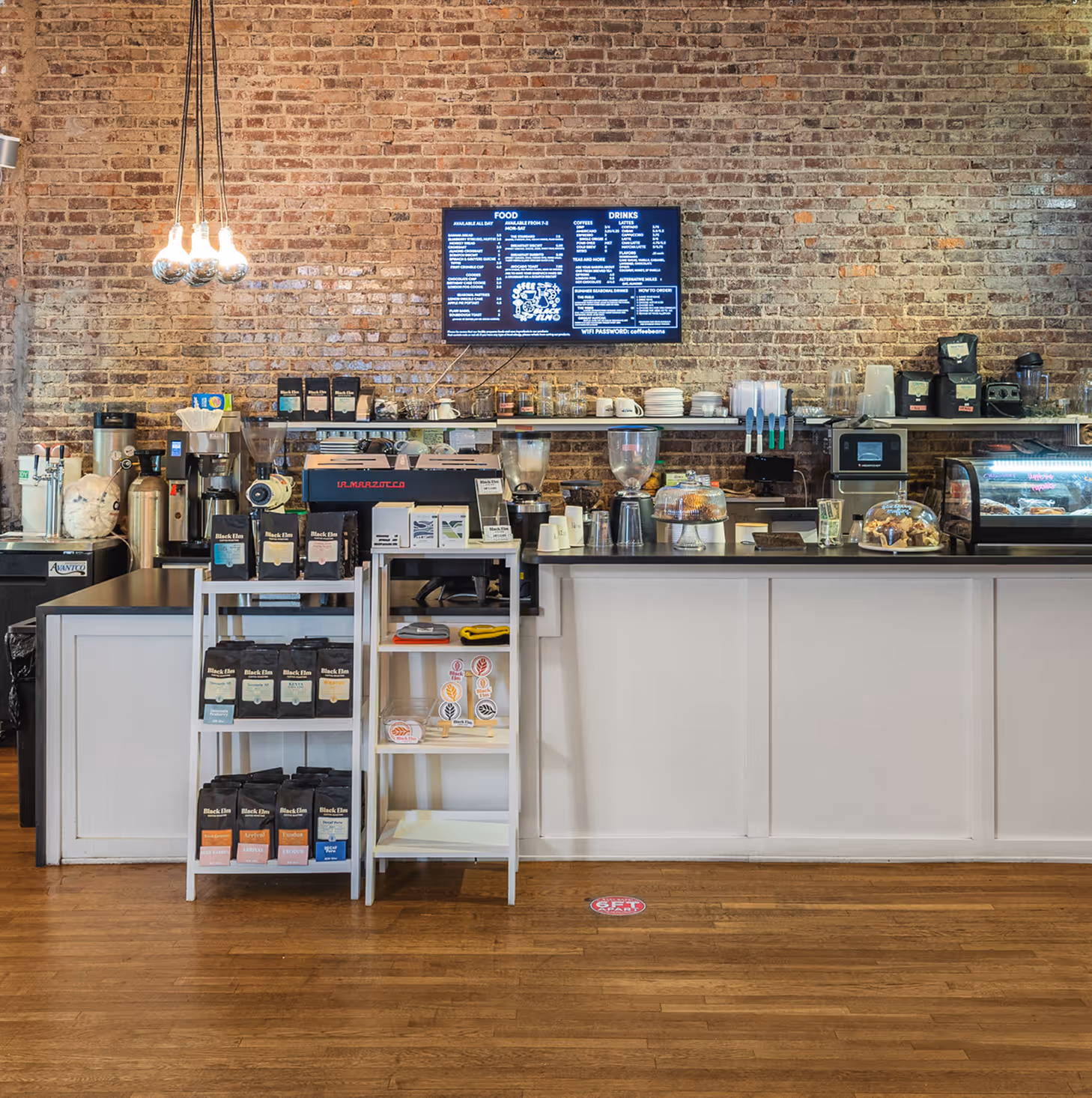The cafe in the lobby of 106 Public Square.