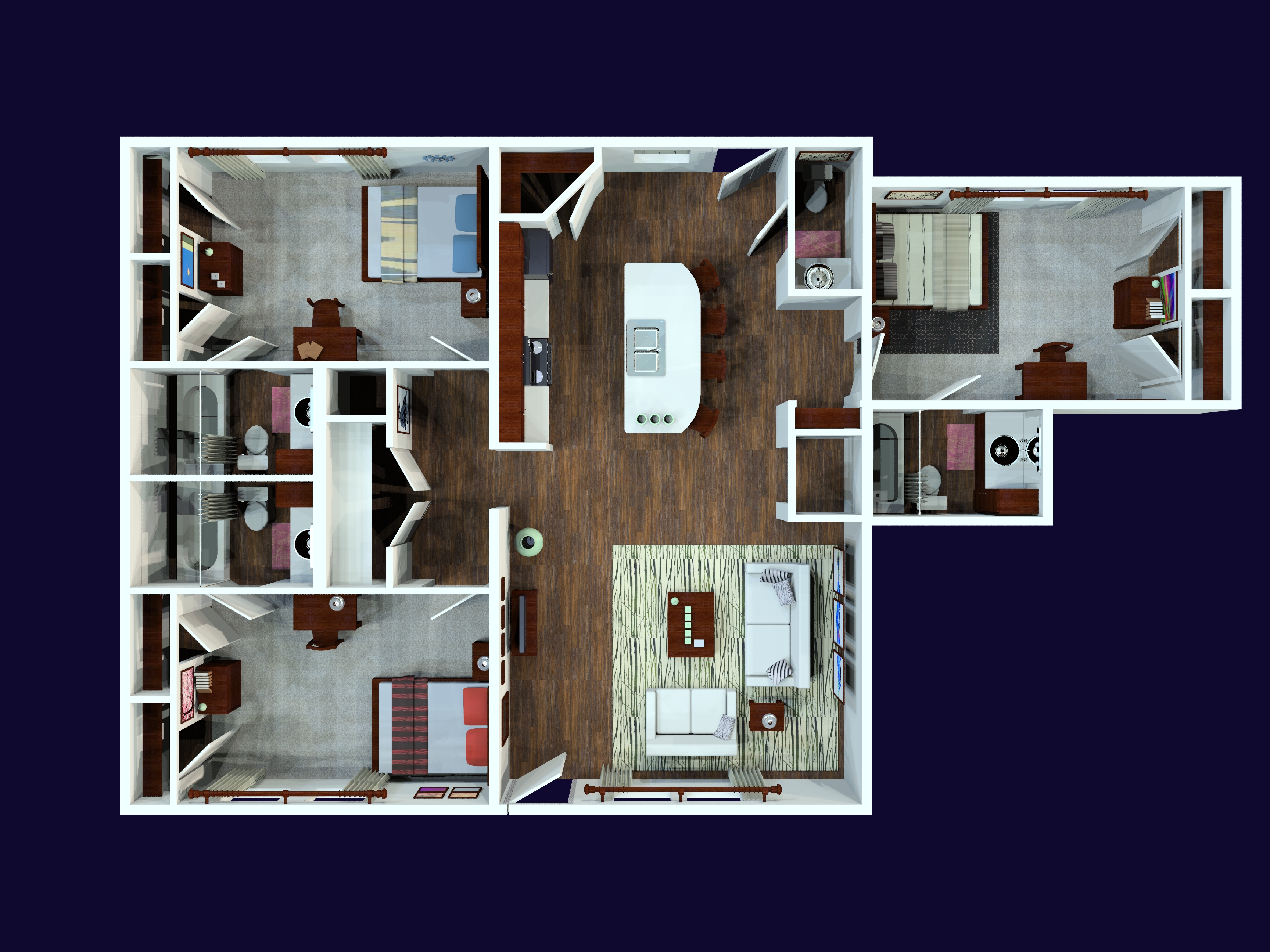 3 Bedroom 3.5 Bath Flat