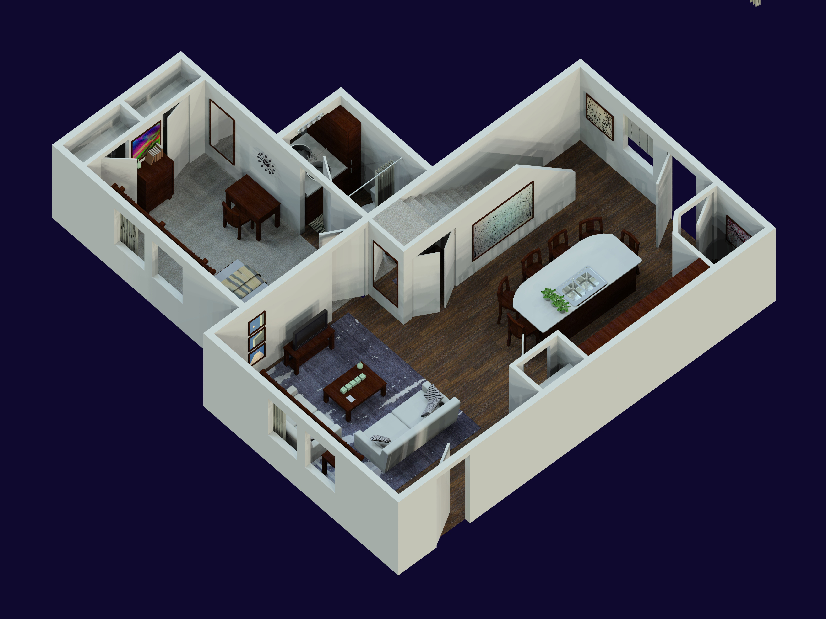 4 Bedroom 4.5 Bath TownHouse second floor layout