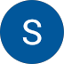 Blue circle with a white capital letter S in the center.