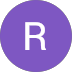 Purple circle with a white letter R in the center.