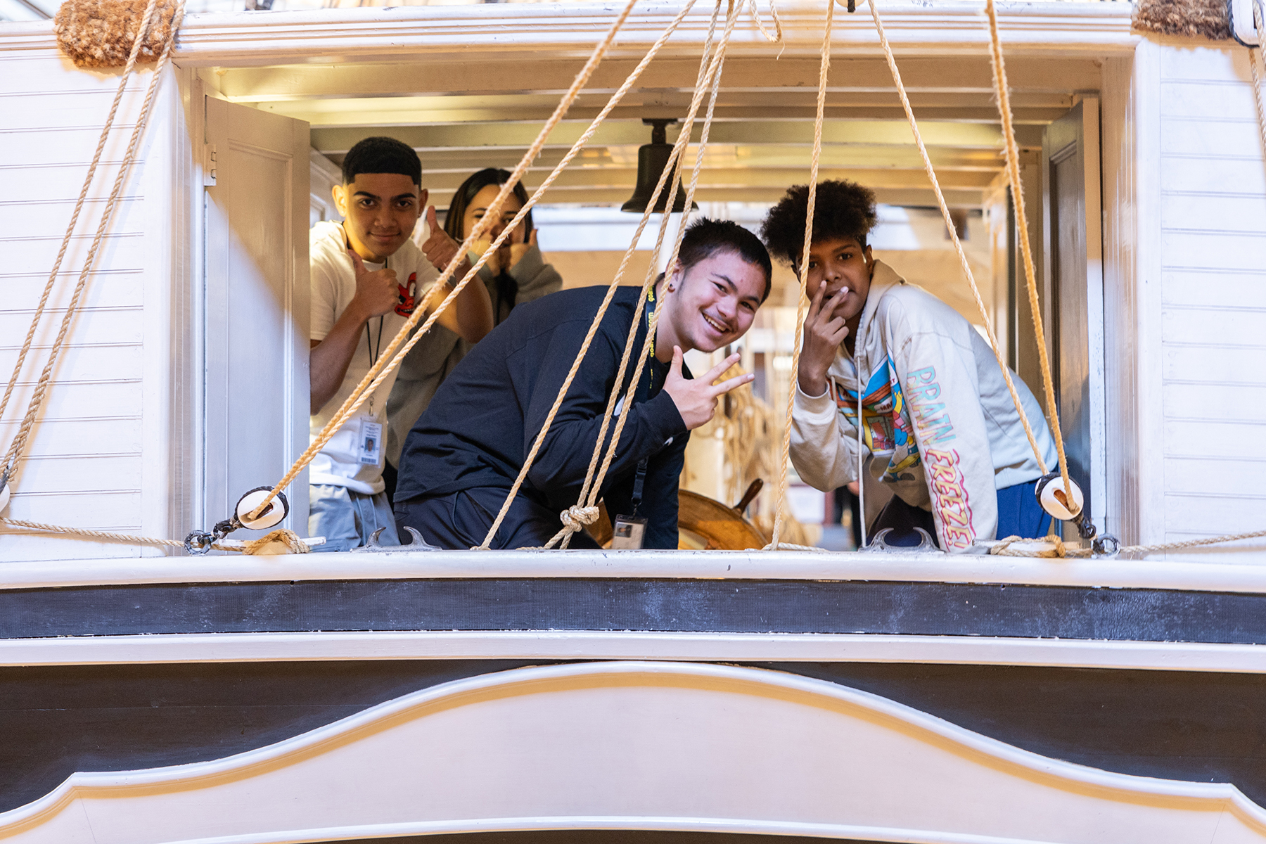 Student field trip at the Whaling Museum