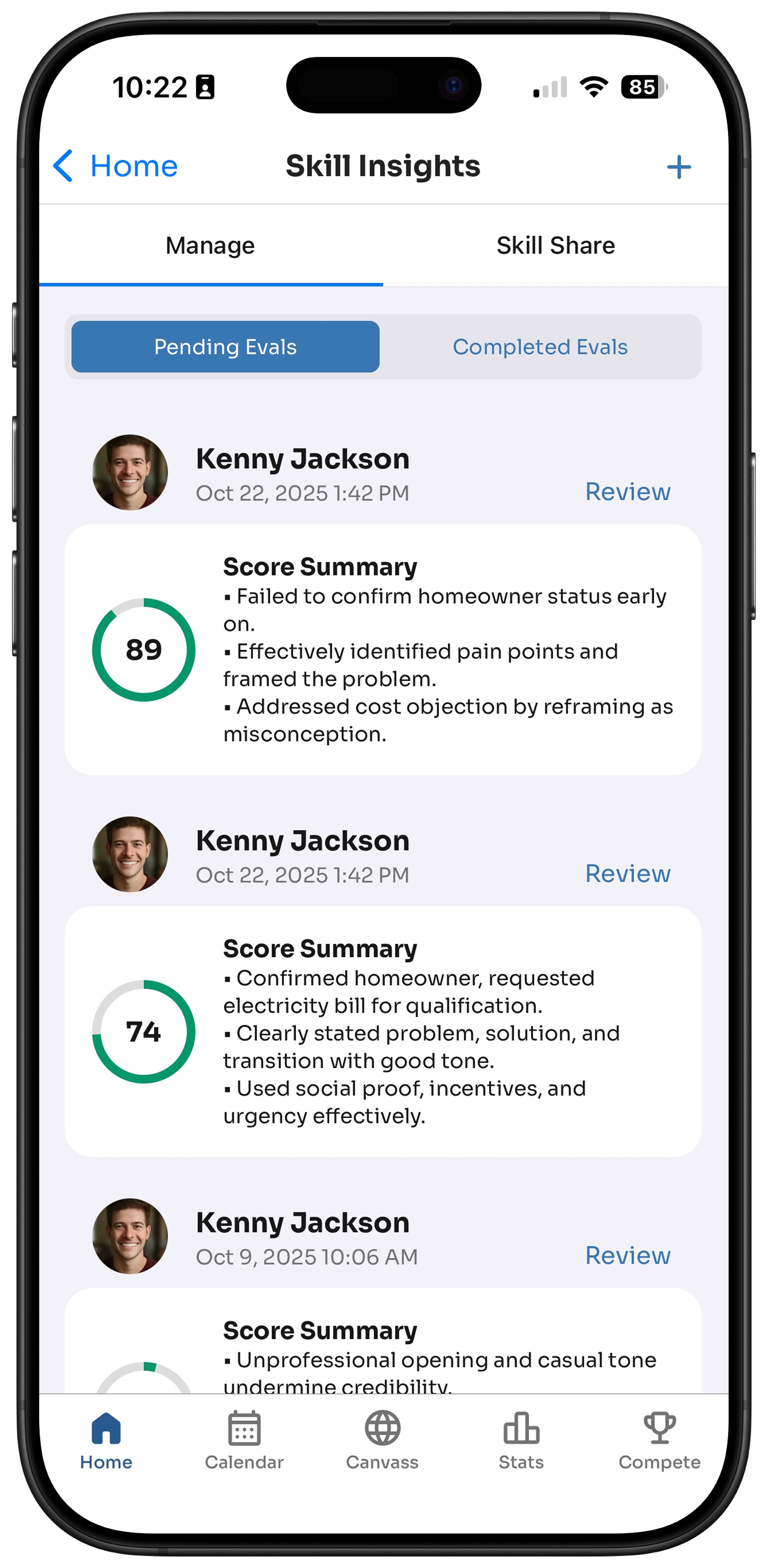 Screenshot of the Terros interface.