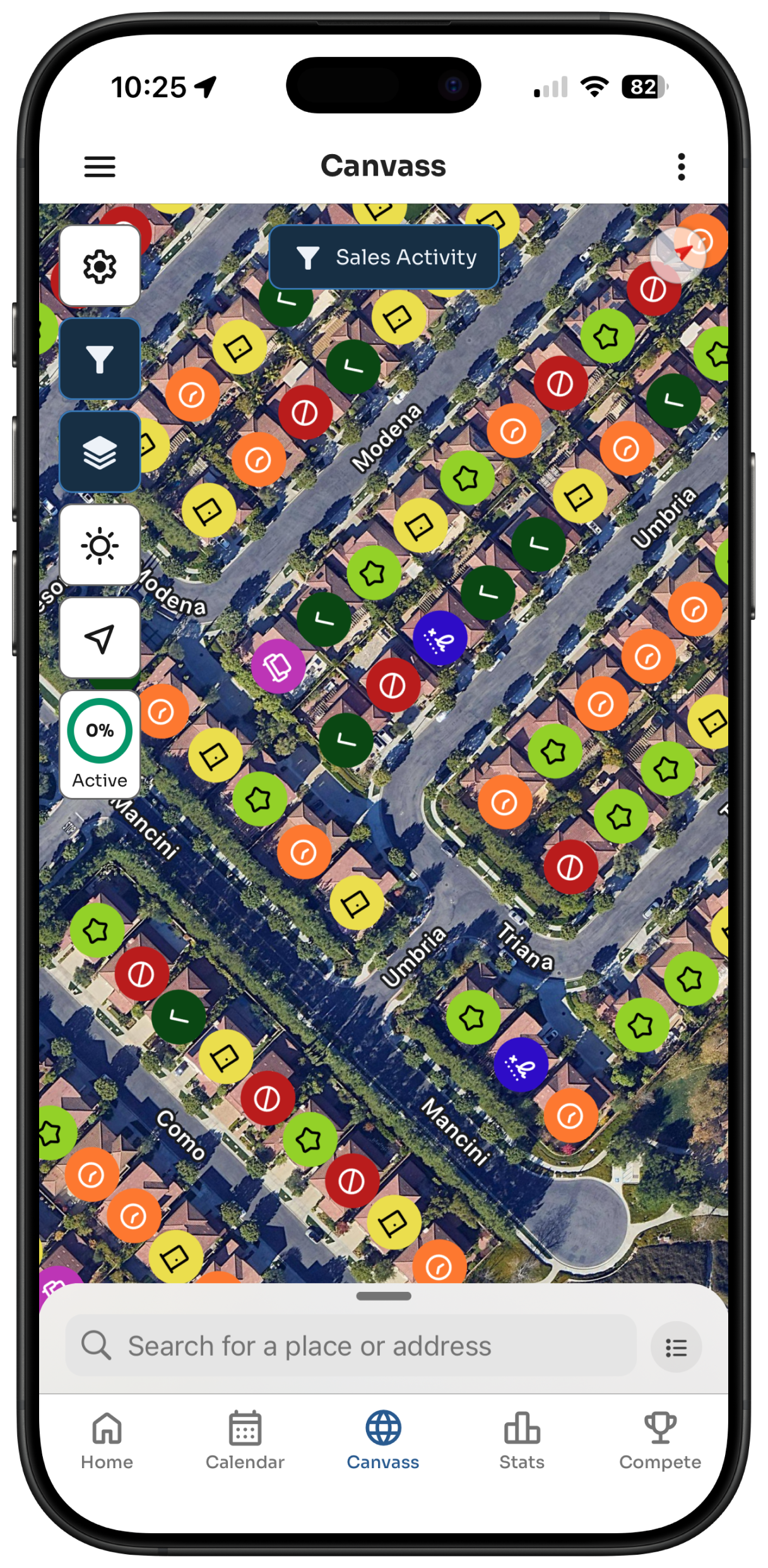 Screenshot of the Terros interface.