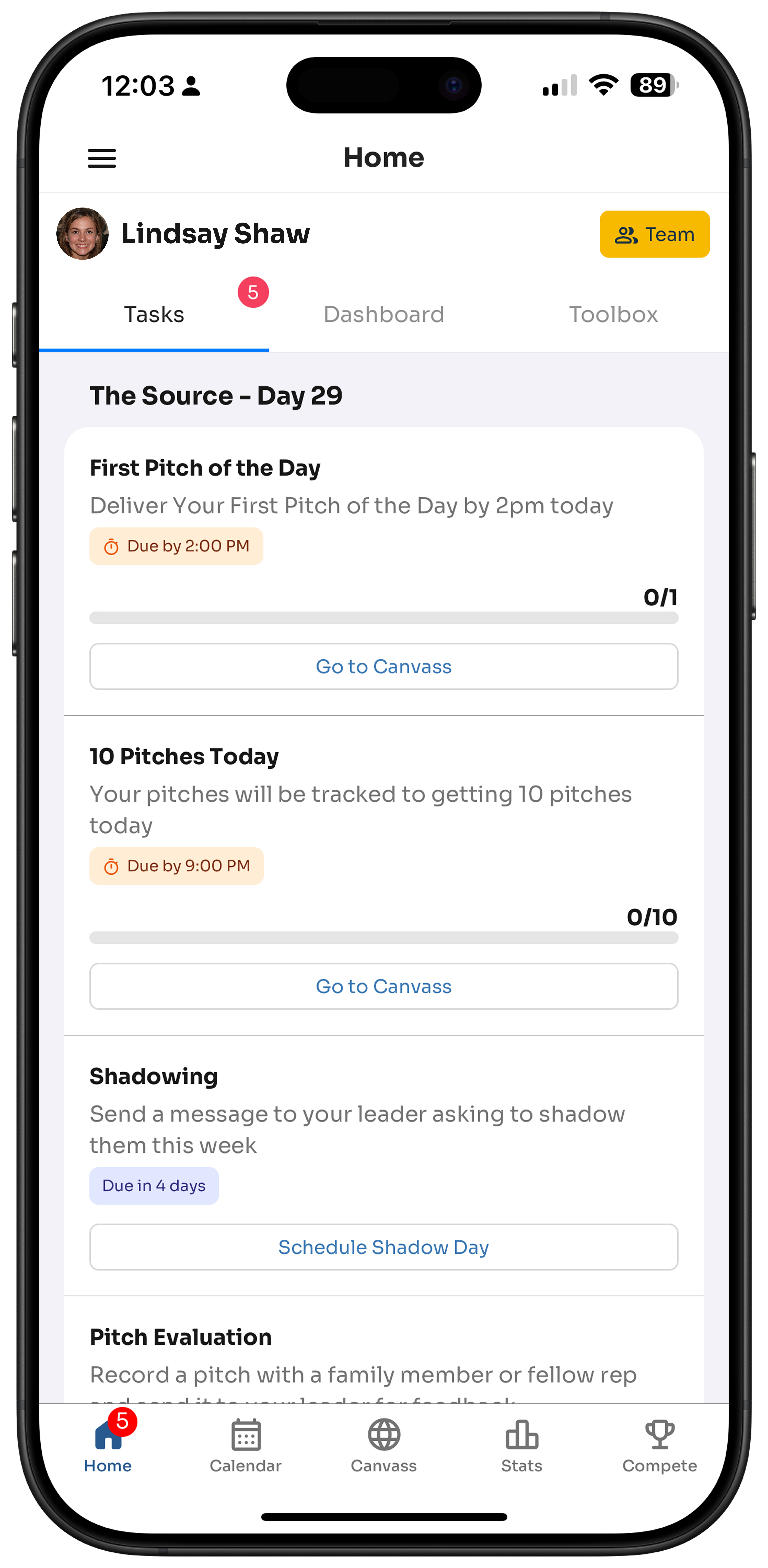 Screenshot of the Terros interface.