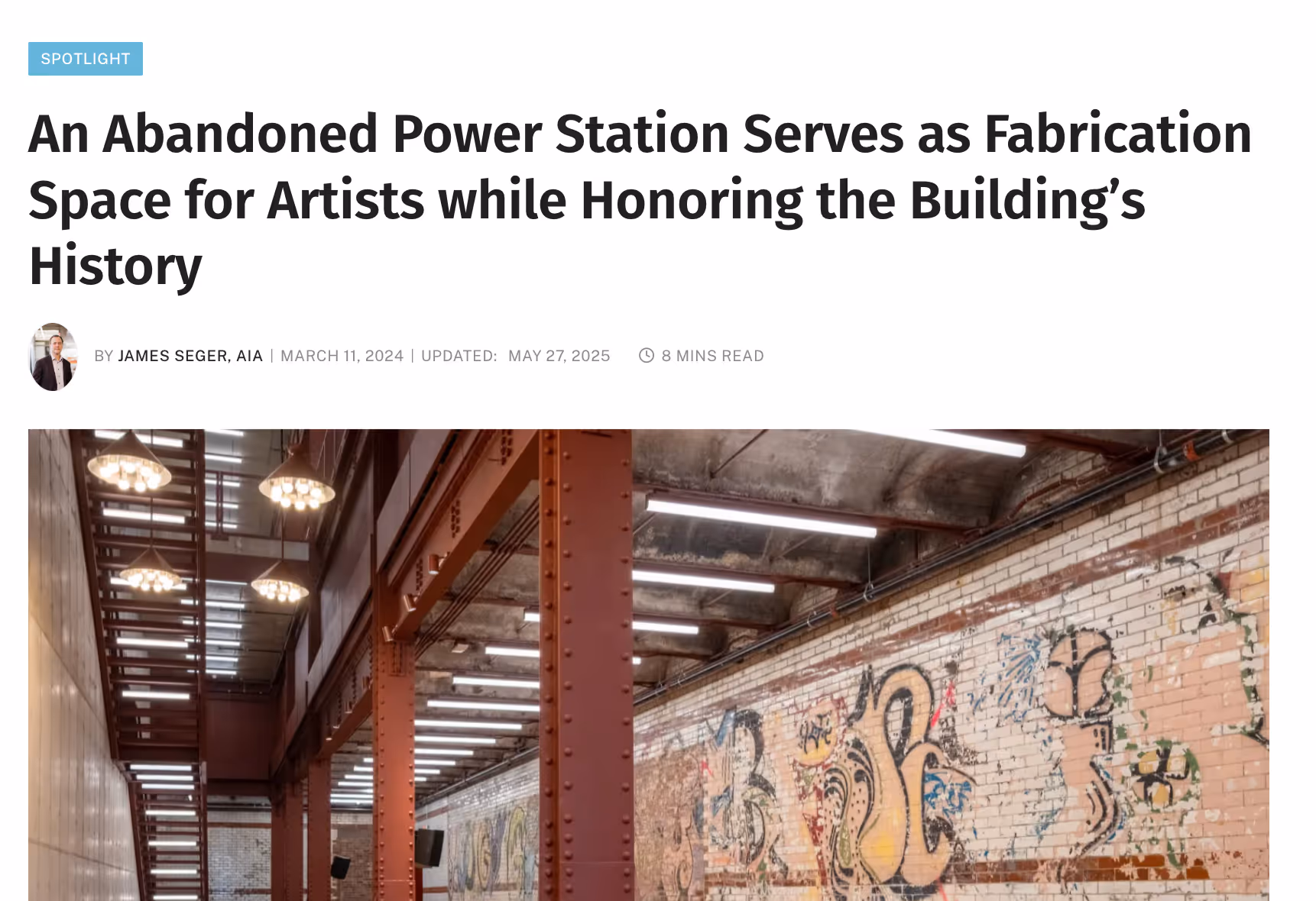 An Abandoned Power Station Serves as Fabrication Space for Artists while Honoring the Building’s History