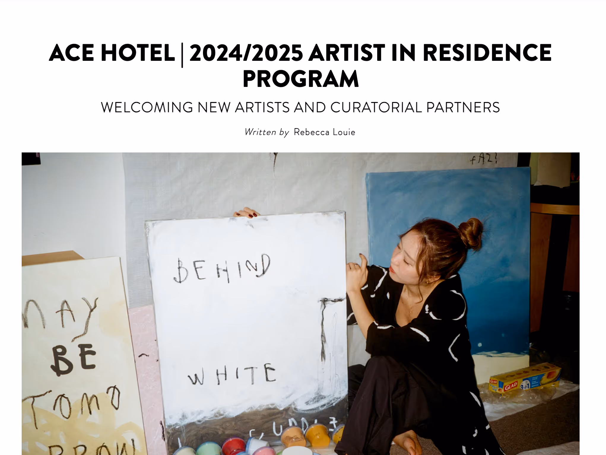 Ace Hotel | 2024/2025 Artist in Residence Program