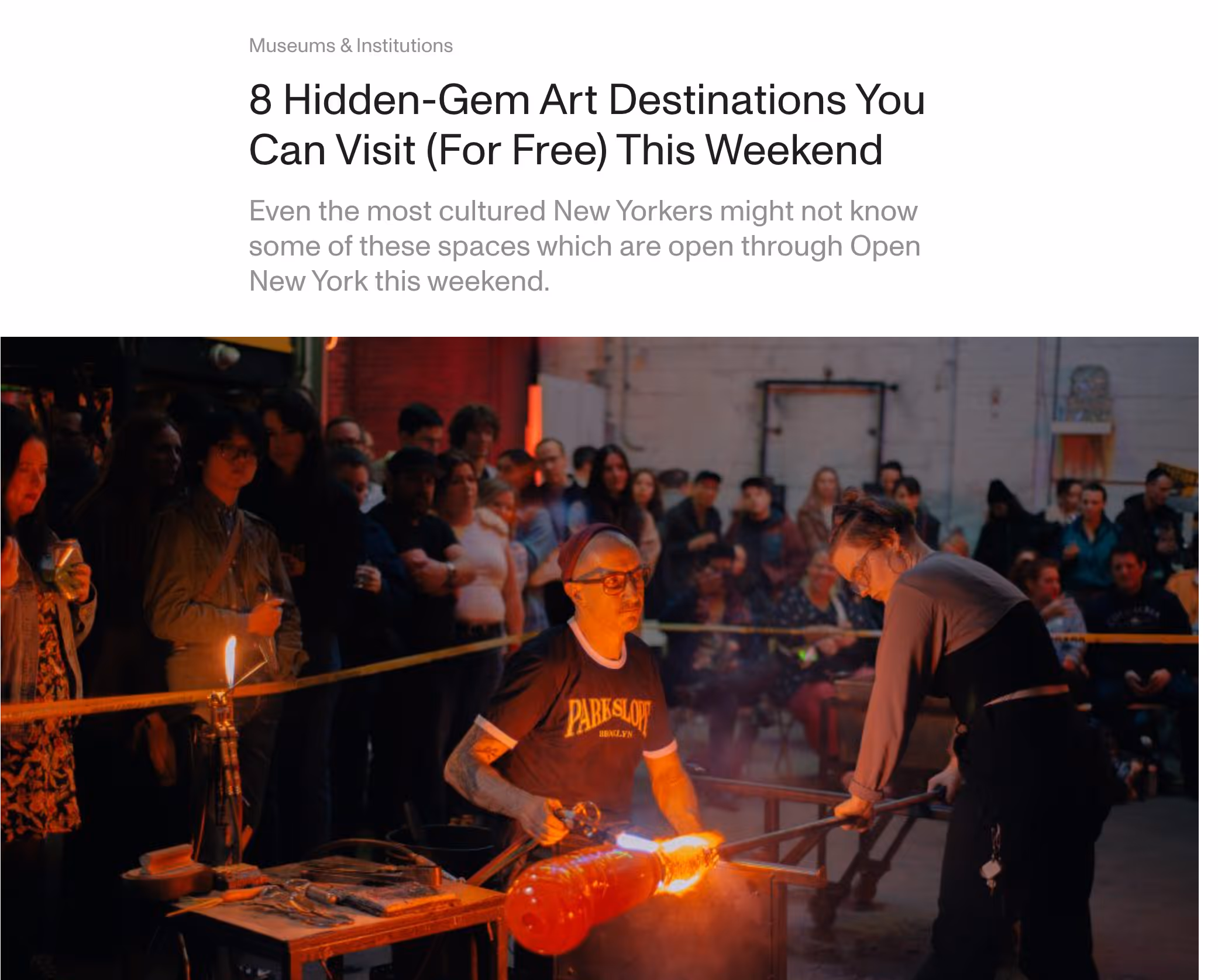 8 Hidden-Gem Art Destinations You Can Visit (For Free) This Weekend