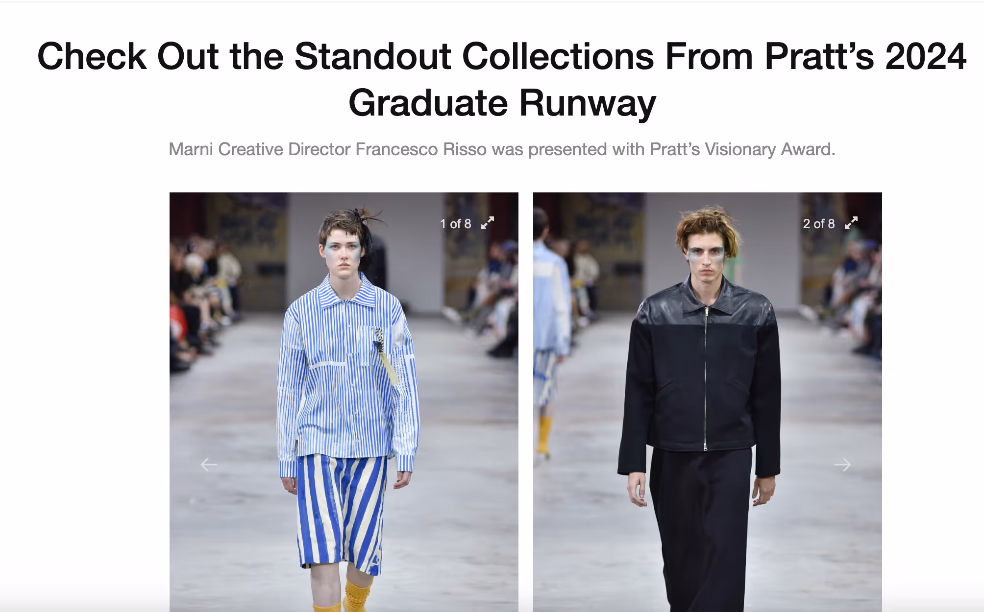 Check Out the Standout Collections From Pratt’s 2024 Graduate Runway