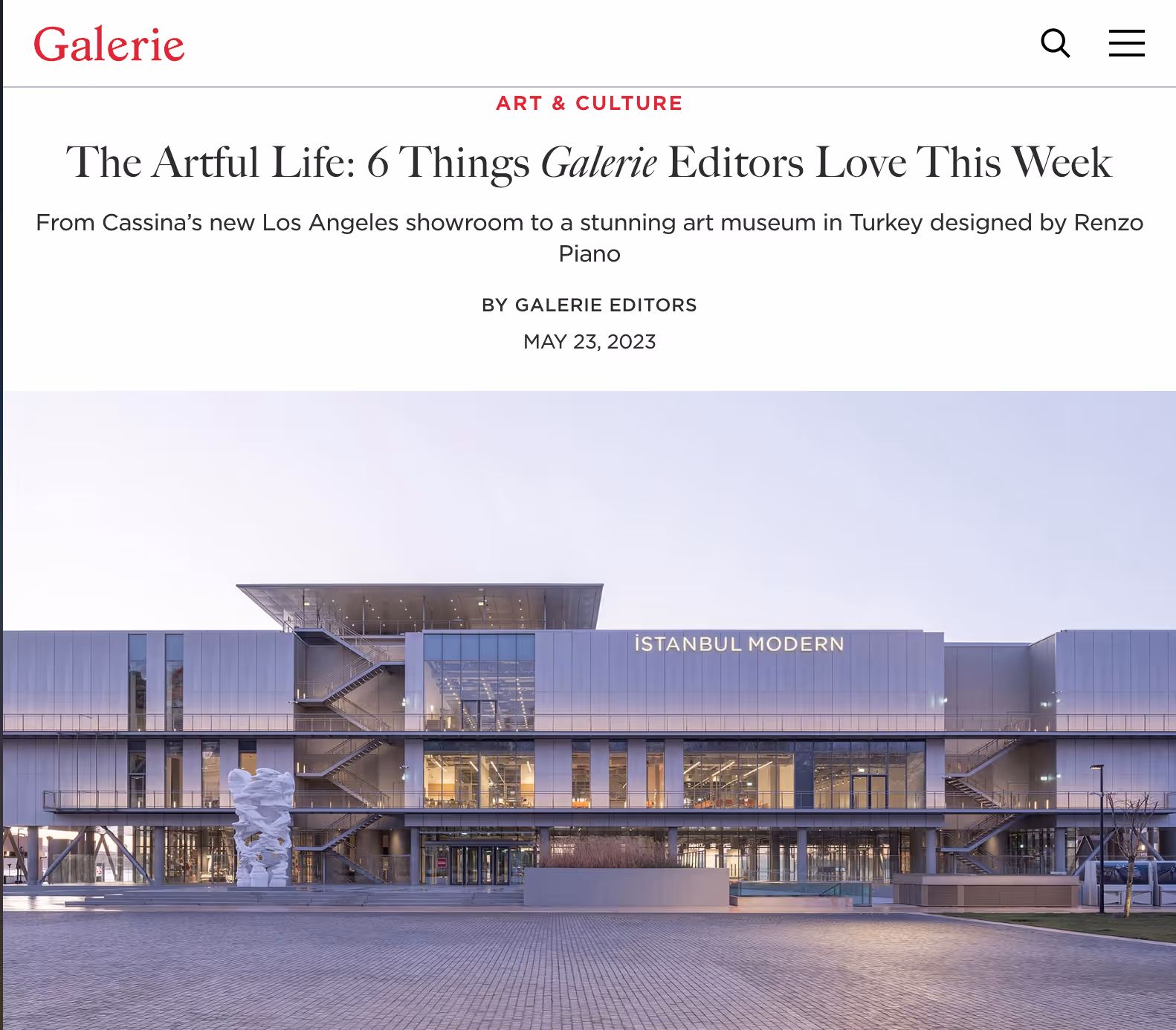 The Artful Life: 6 Things Galerie Editors Love This Week