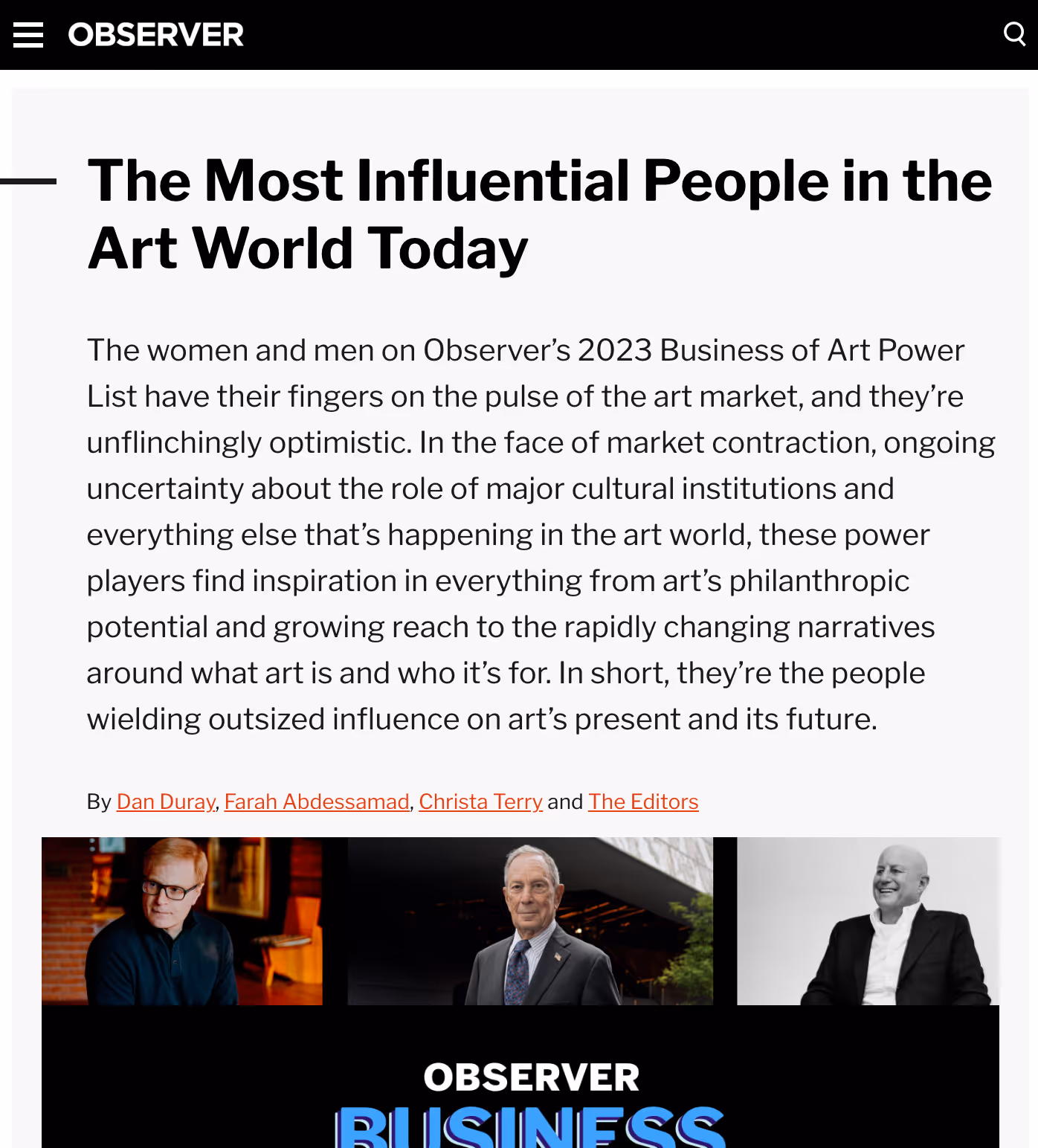 The Most Influential People in the Art World Today
