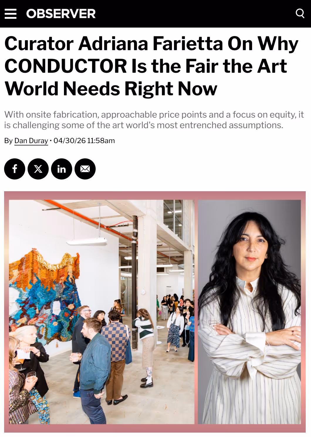 Curator Adriana Farietta On Why CONDUCTOR Is the Fair the Art World Needs Right Now