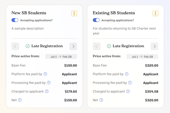 Build custom enrollment application forms