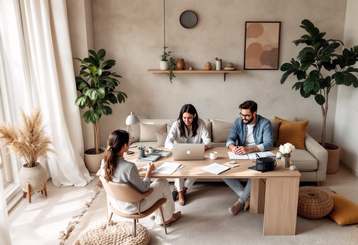 image of a customer support team for a cleaning service