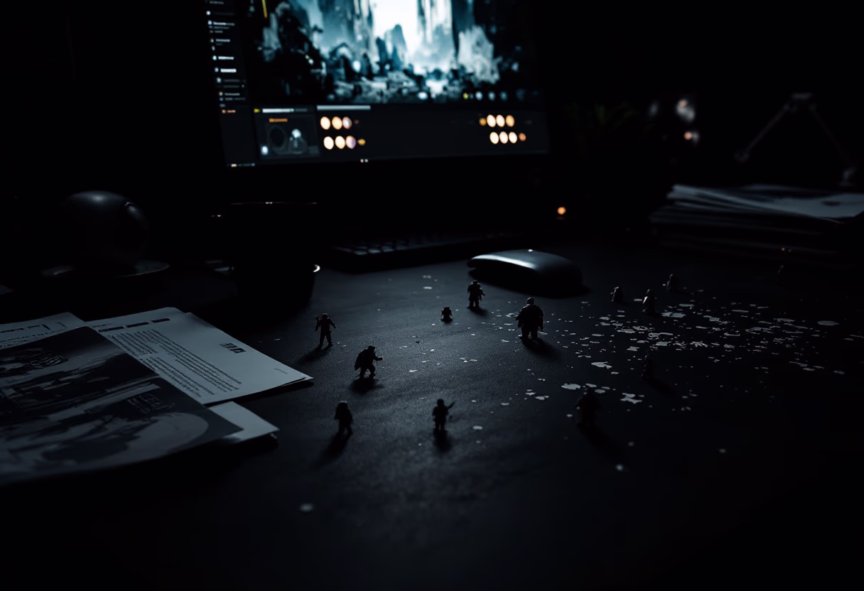 [background image] image of collaborative meeting (for a game development company)