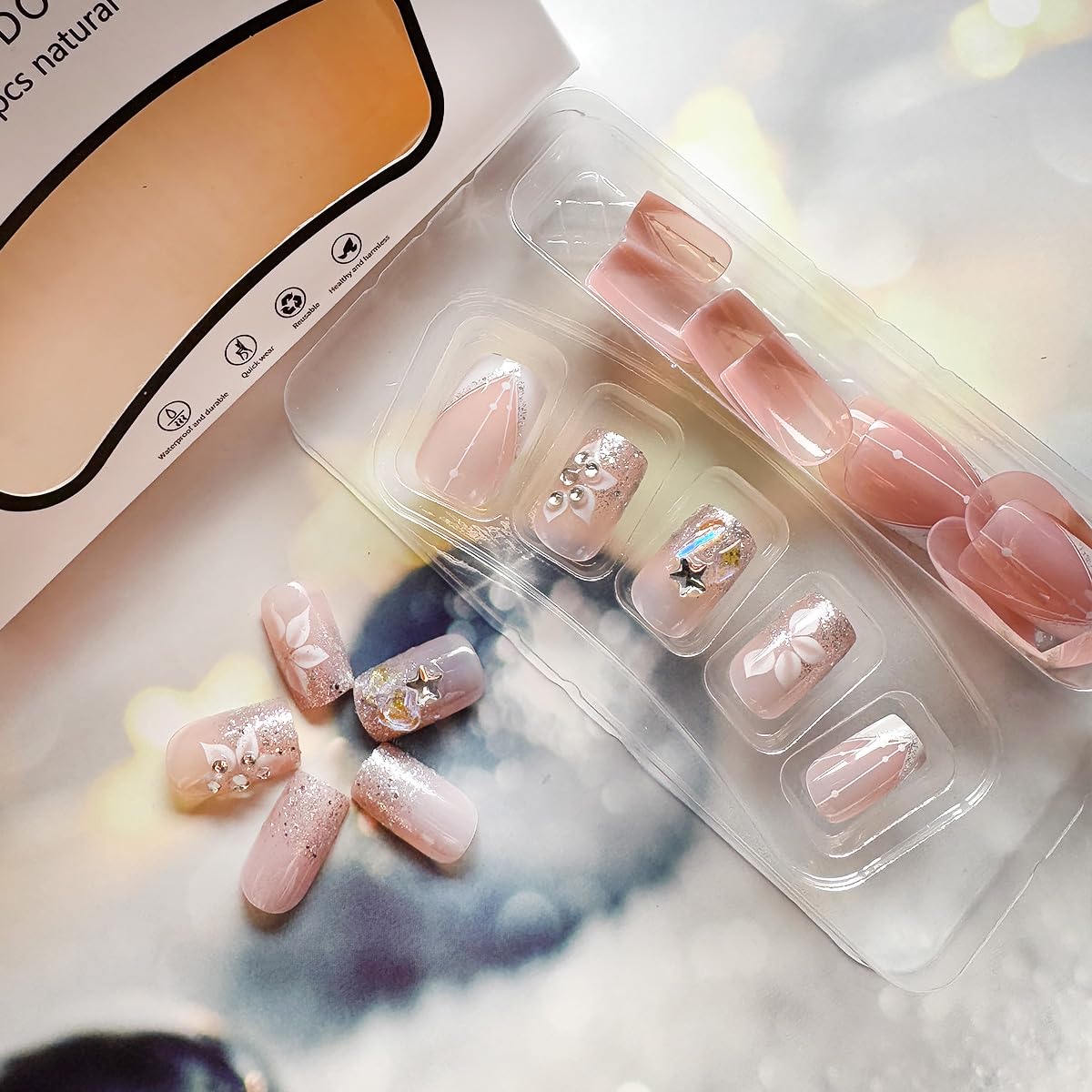 Short Square French Press-On Nails