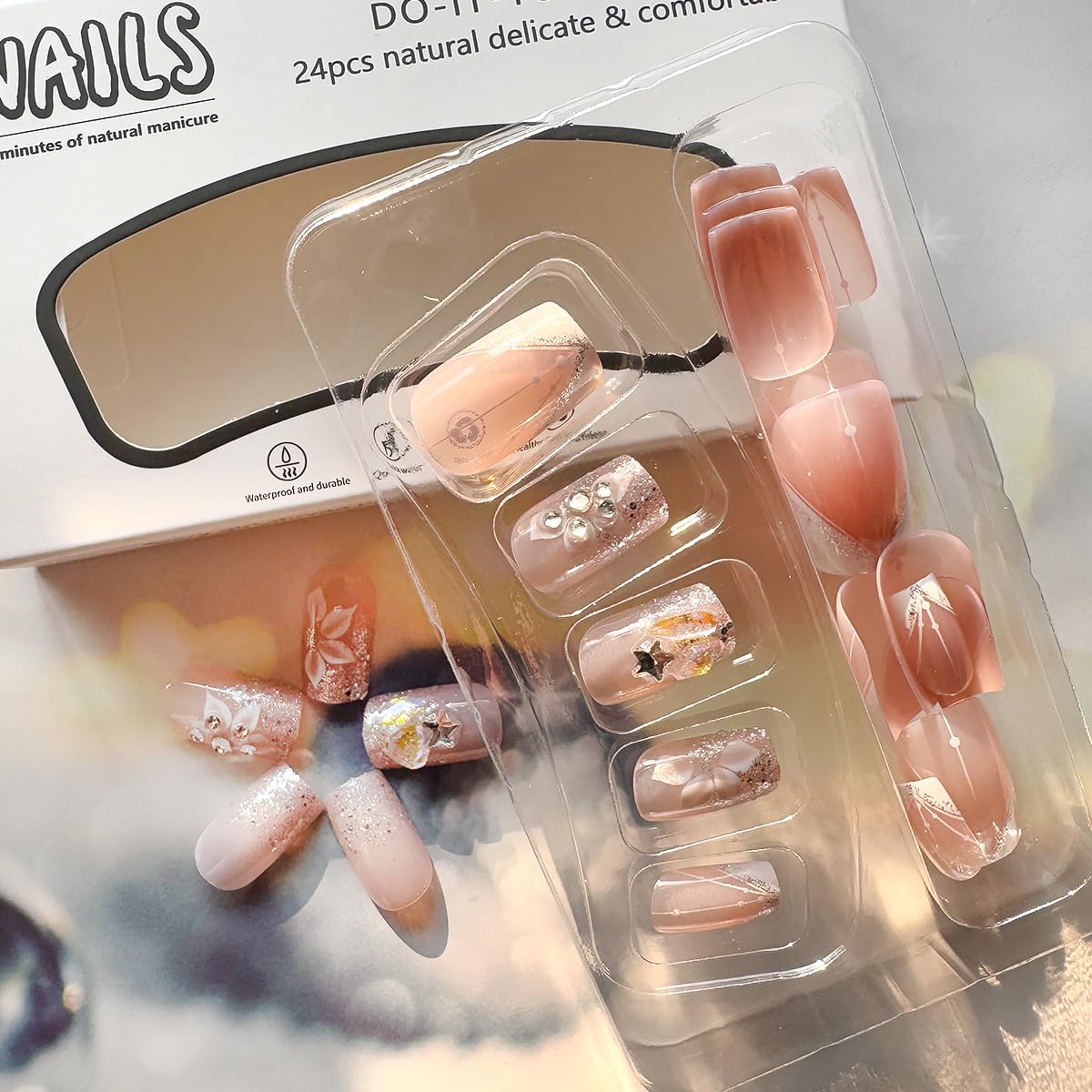 Short Square French Press-On Nails