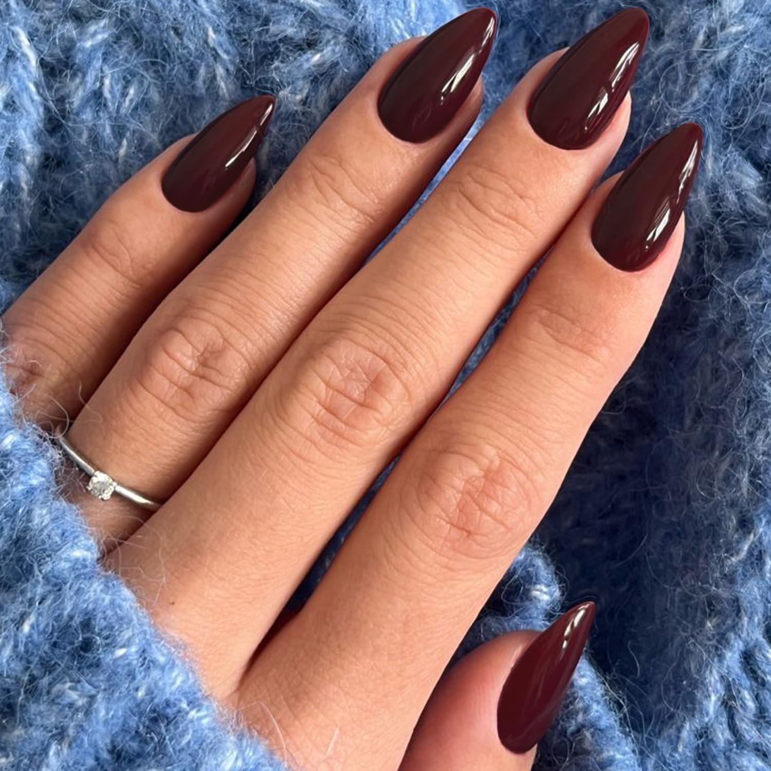Dark Red Press-On Nails