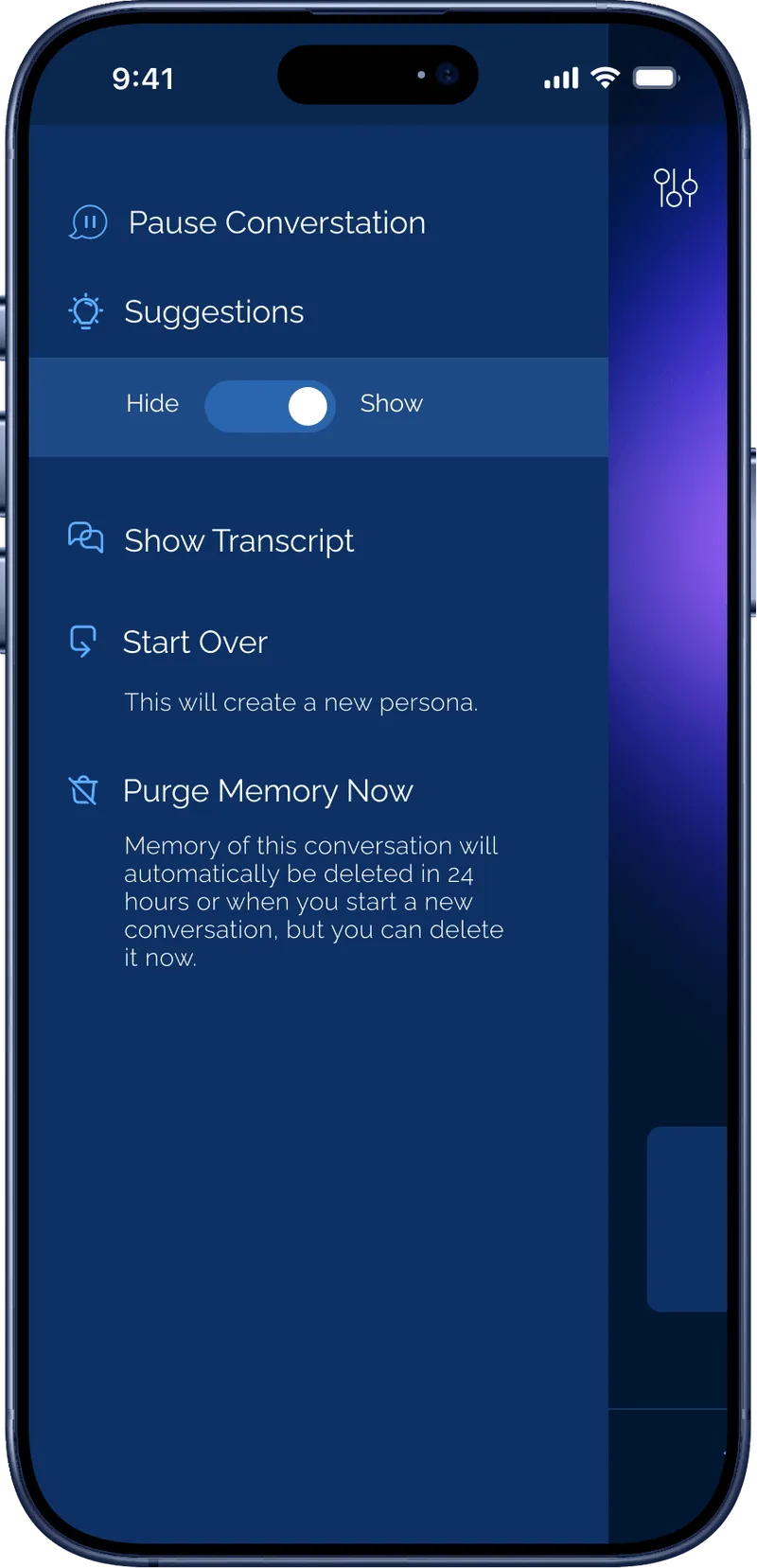 Minerva conversational setting