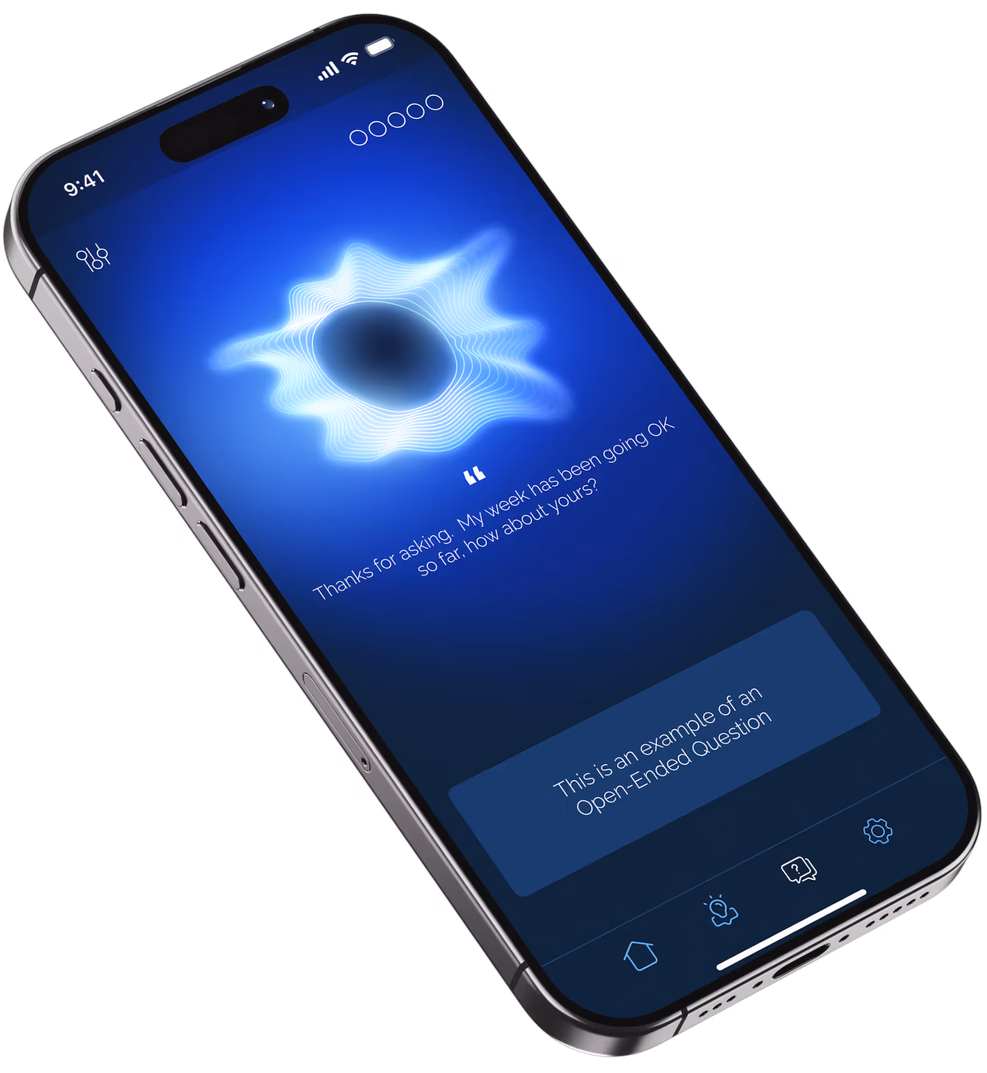 Minerva screen showing visual vocalizer