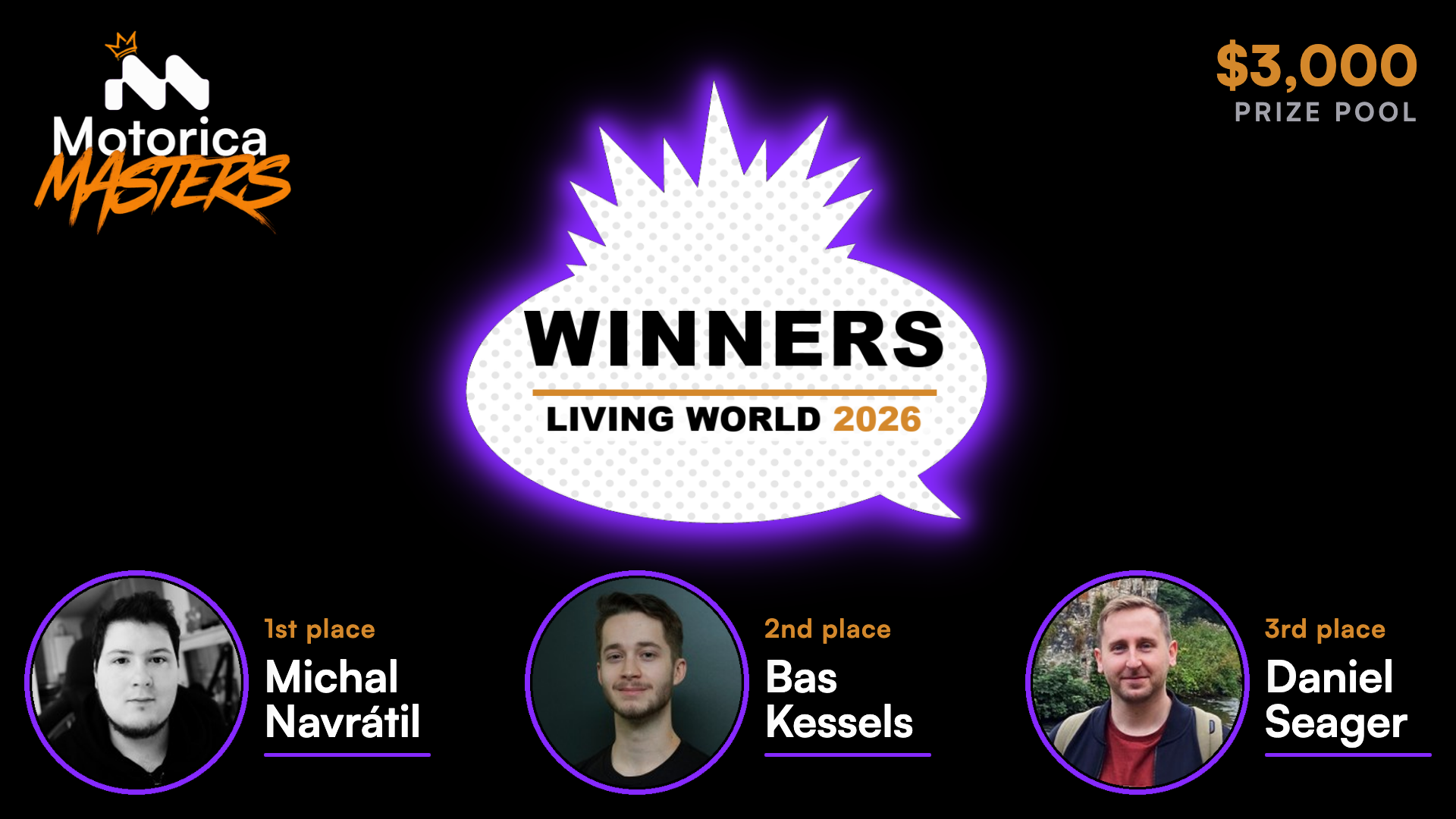 Motorica Masters 2026 Living World winners