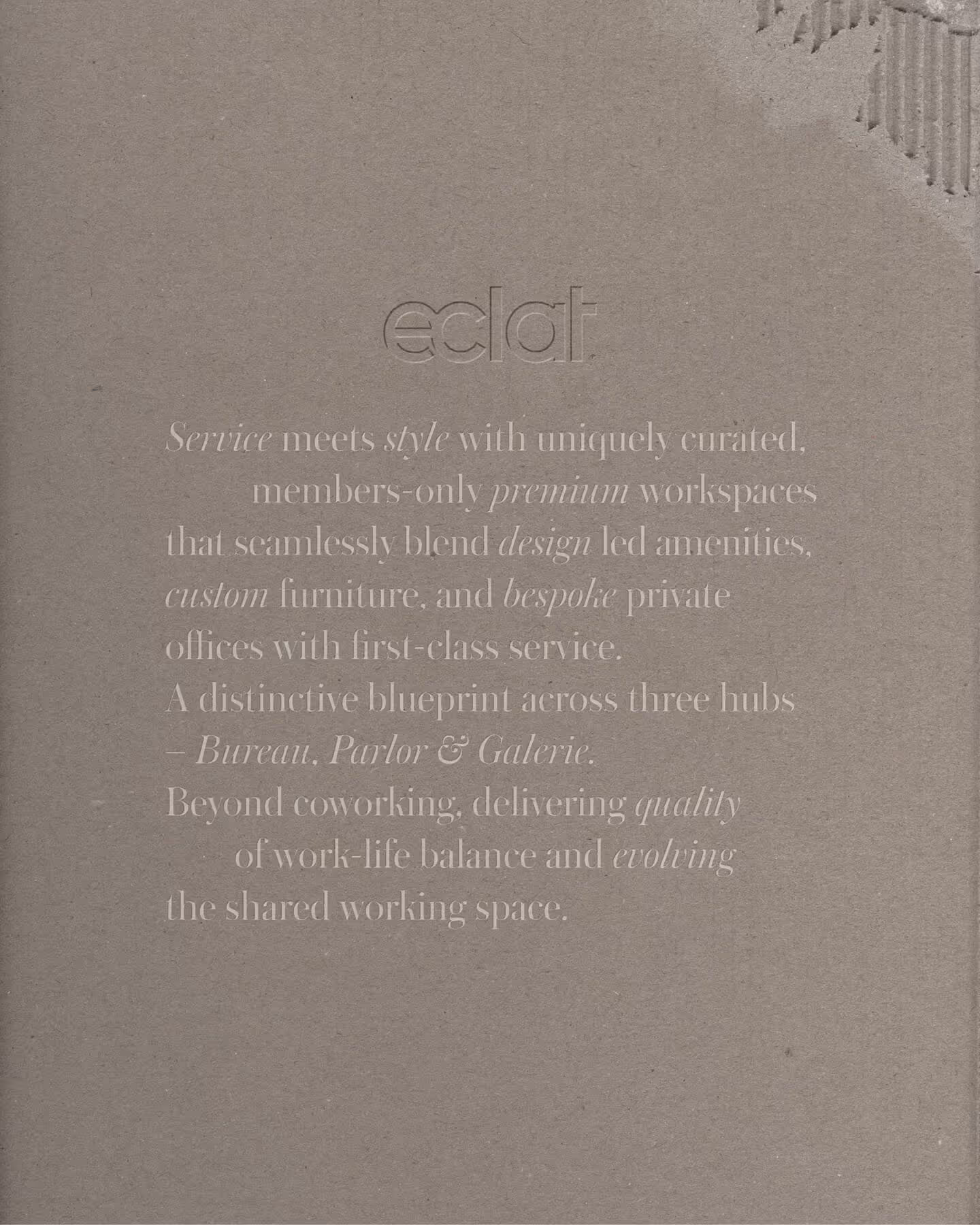 Eclat, Visual Identity by Zita Fernandez