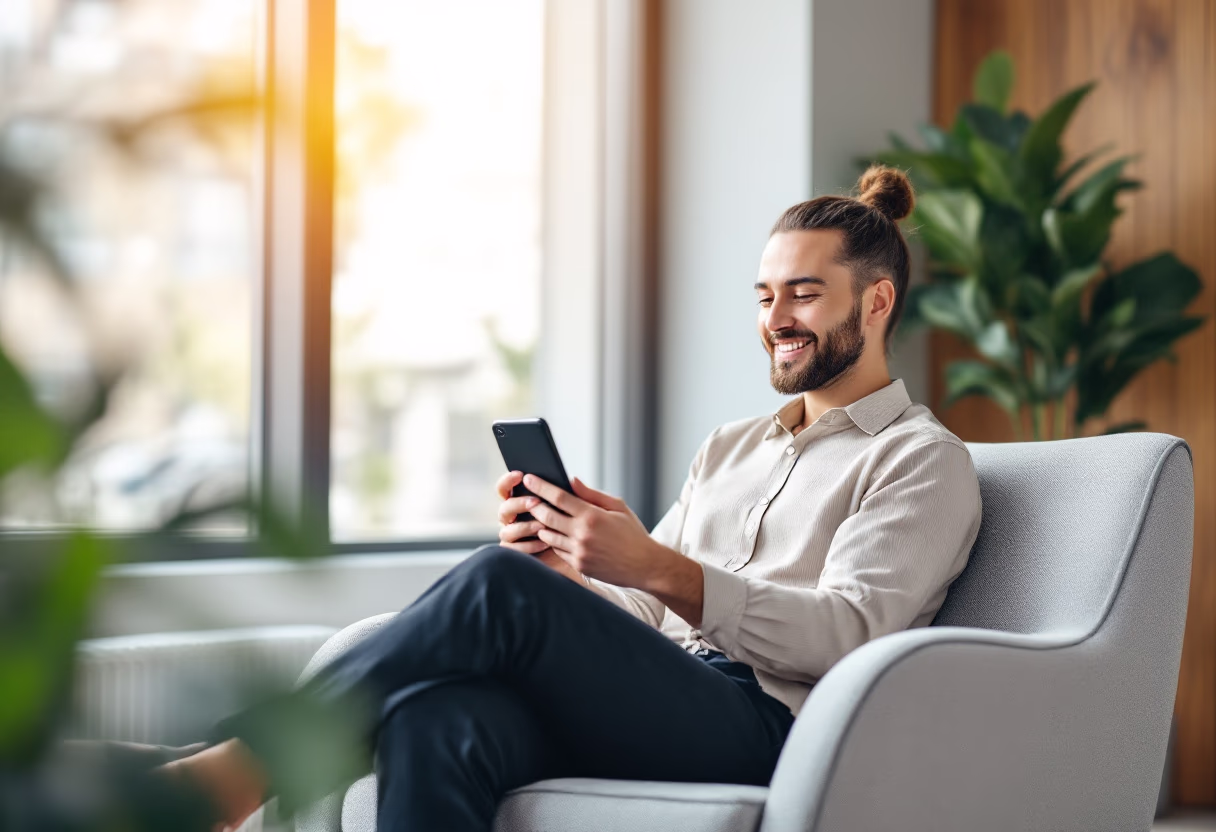 [interface] image of employee interacting with hr software (for a hr tech)