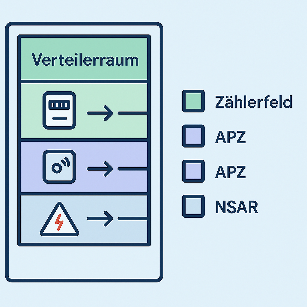Zählerschrank schematische Darstellung
