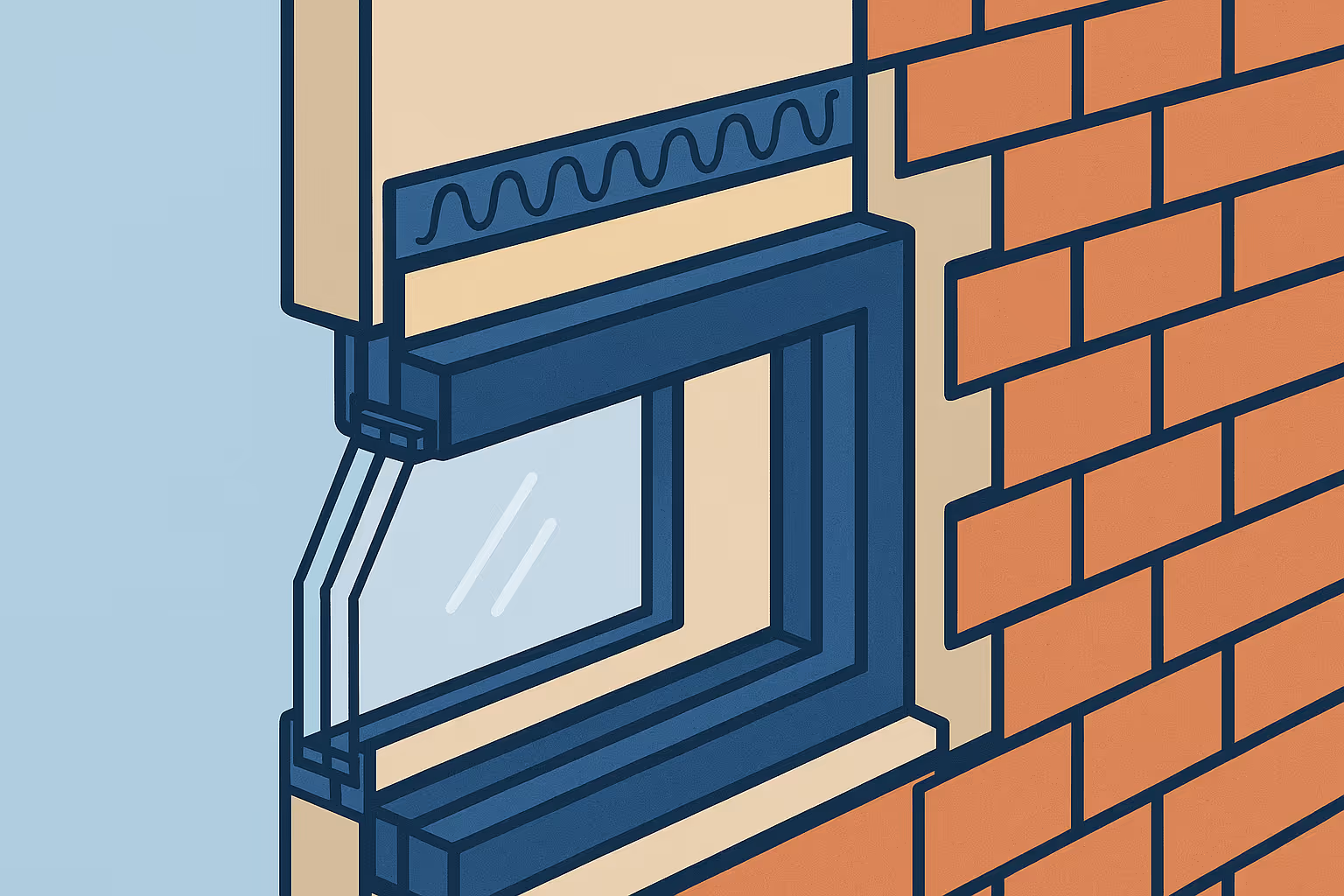 Fenster Querschnitt Illustration