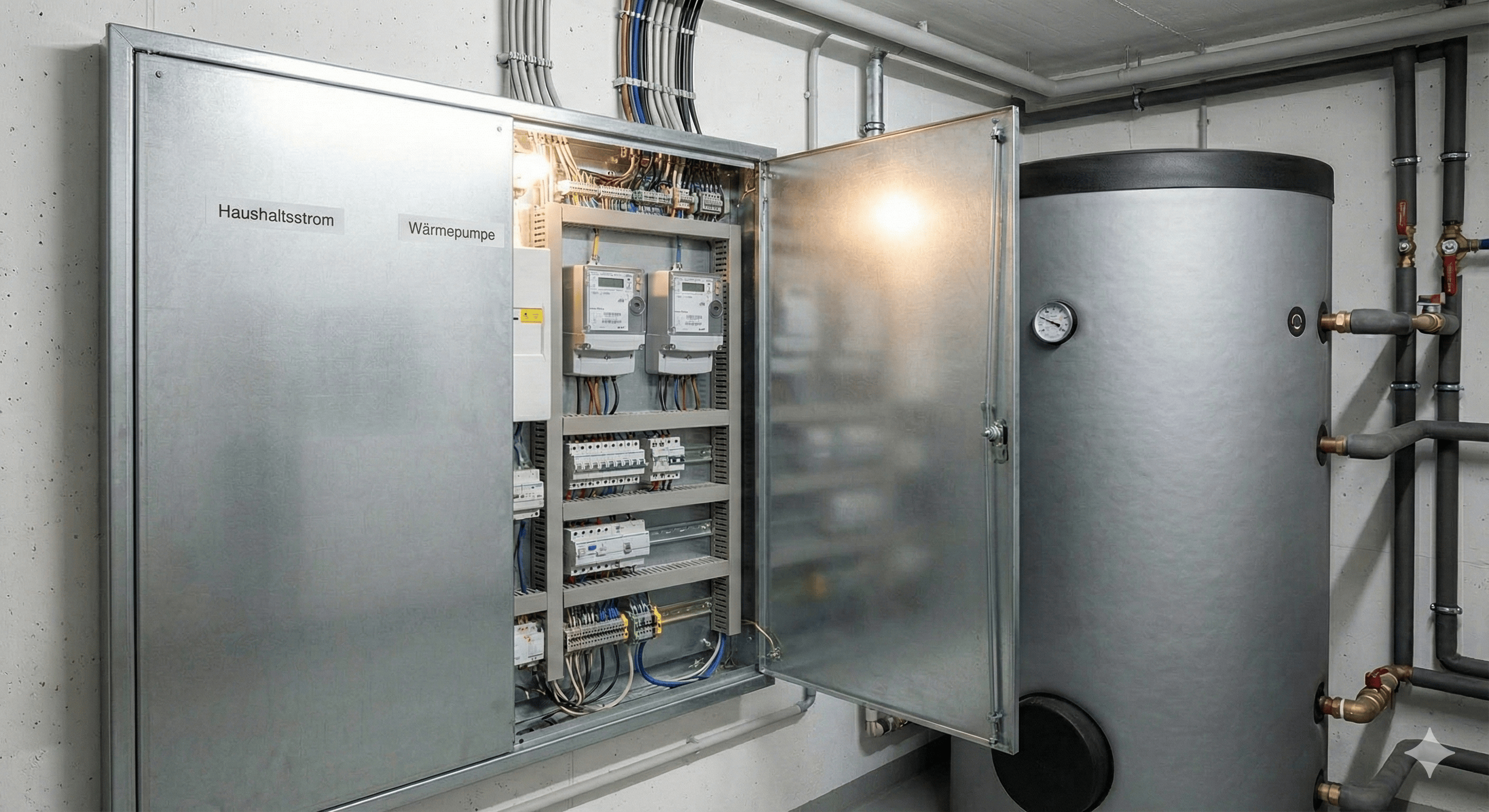 Neuer Zählerschrank nach Wärmepumpeninstallation